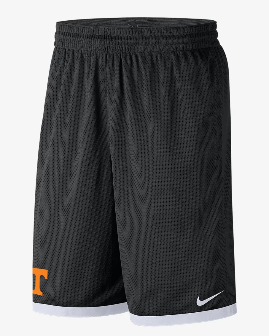Nike Men's Tennessee Volunteers Black/White College Mesh Basketball Shorts