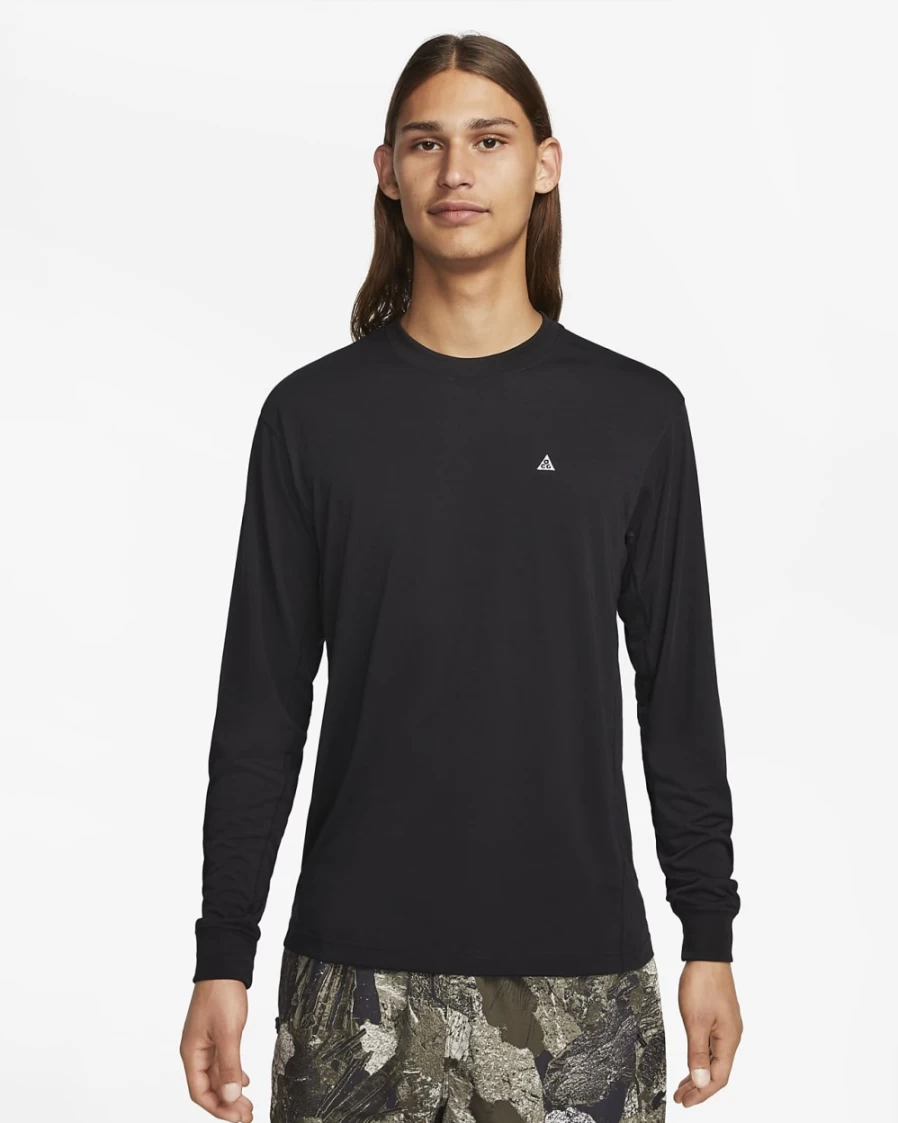 Nike ACG Dri-FIT Goat Rocks Men's Long-Sleeve T-Shirt - Black, Khaki, Light Orewood Brown, Summit White