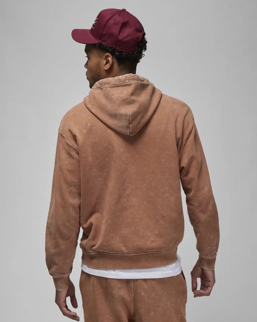Nike Jordan Flight Fleece Men's Hoodie - Mineral Clay Pullover Sweatshirt