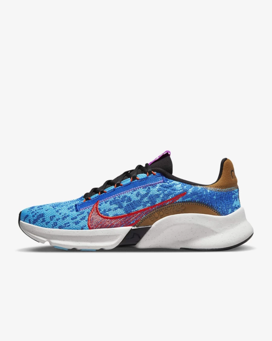 Nike SuperRep Go 3 Next Nature Flyknit Men's Training Shoes - Game Royal/Baltic Blue/Black/Picante Red
