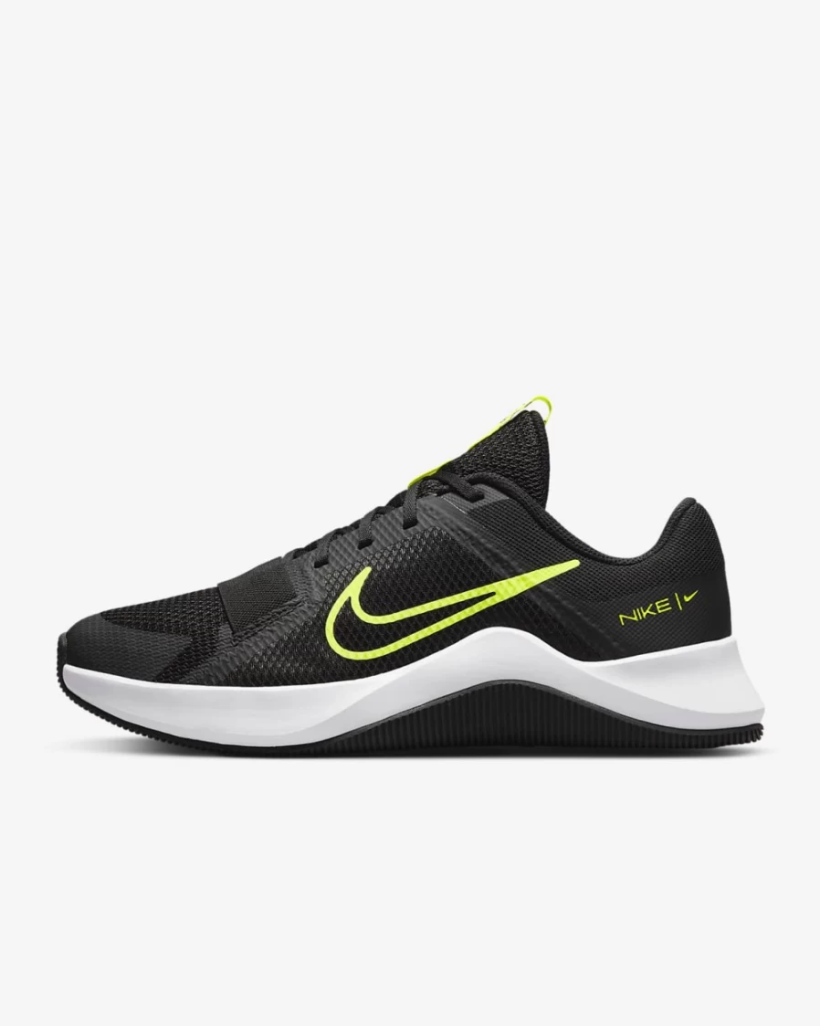 Nike MC Trainer 2 Men's Black/Black/Volt Training Shoes for Men - Lightweight & Durable Workout Shoes