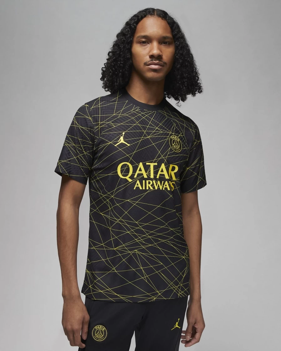 Nike Men's Paris Saint-Germain 2022/23 Match Fourth Jordan Dri-FIT ADV Soccer Jersey - Black/Tour Yellow