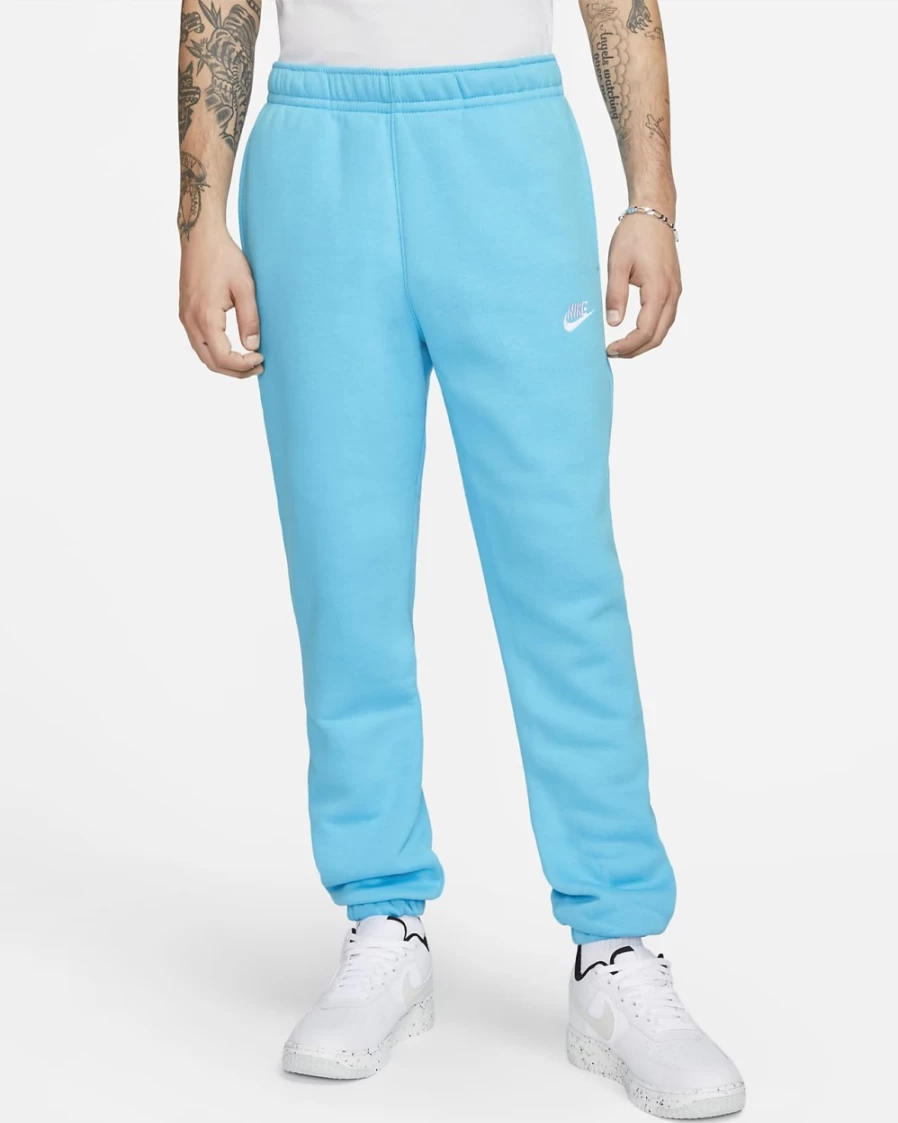 Nike Club Fleece Men's Sweatpants - Baltic Blue & White Comfort Fit Sportswear