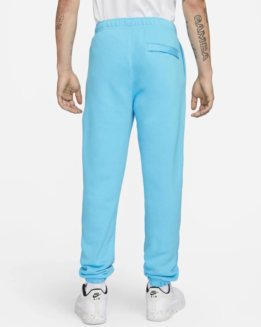 Nike Club Fleece Men's Sweatpants - Baltic Blue & White Athletic Joggers