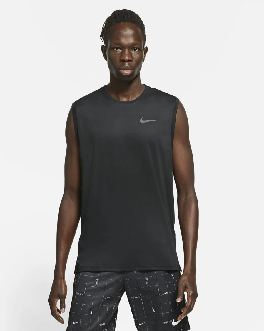 Nike Pro Dri-FIT Men's Performance Tank Top - Black/Dark Grey - Moisture-Wicking & Breathable