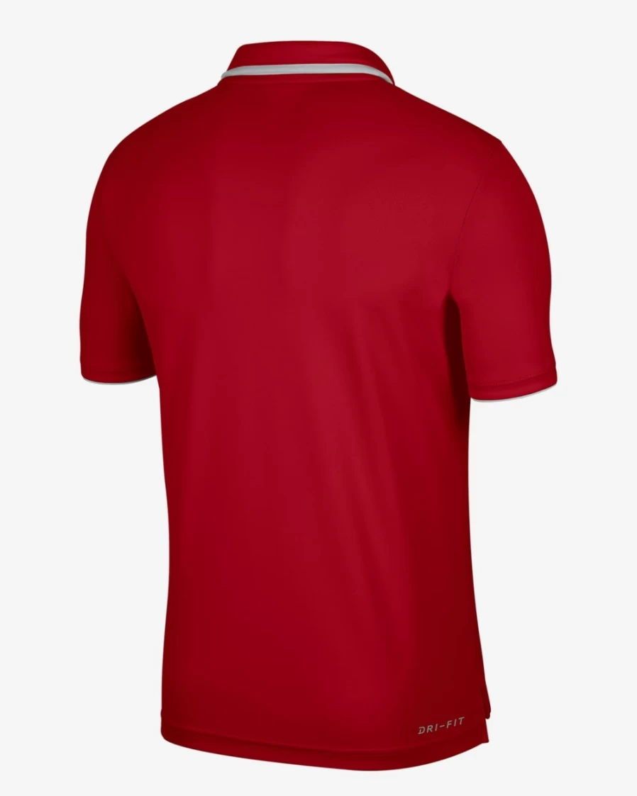 Nike Dri-FIT UV Ohio State Men's Polo Shirt - University Red/Flat Silver