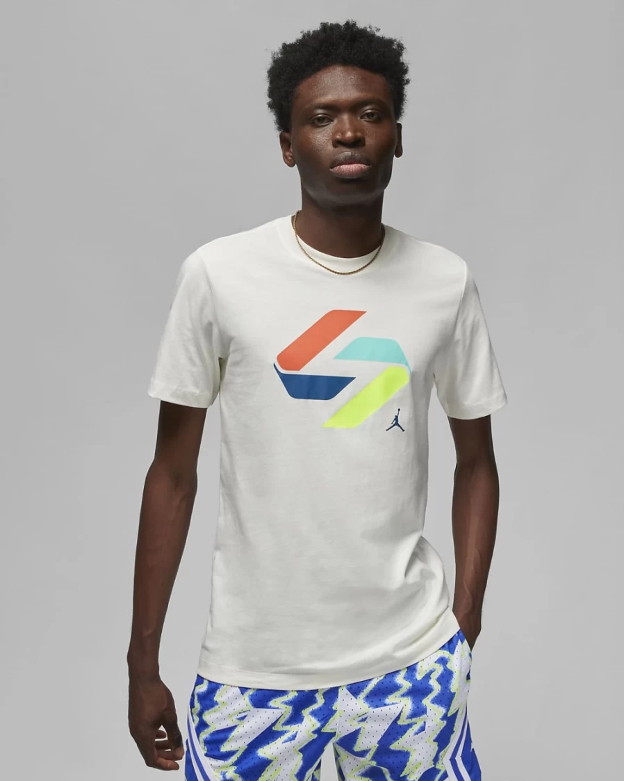 Nike Men's Luka T-Shirt in Sail/Marina - Comfortable Casual Tee for Men