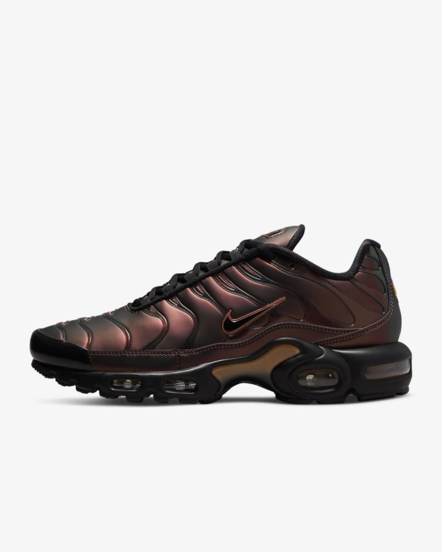 Nike Air Max Plus Men's Shoes - Black/Metallic Gold/Black/Metallic Copper Athletic Sneakers for Men