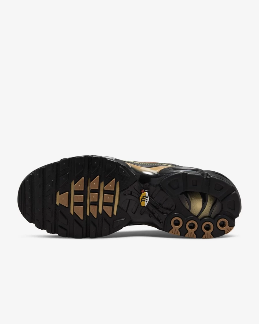 Nike Air Max Plus Men's Shoes - Black/Metallic Gold/Black/Metallic Copper Athletic Sneakers for Men