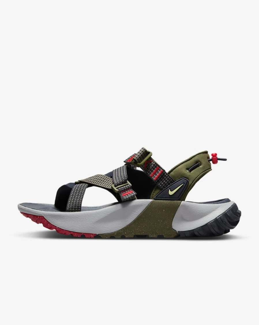 Nike Oneonta Men's Sandals - Rough Green/Obsidian/Wolf Grey/Citron Tint Sporty Comfort