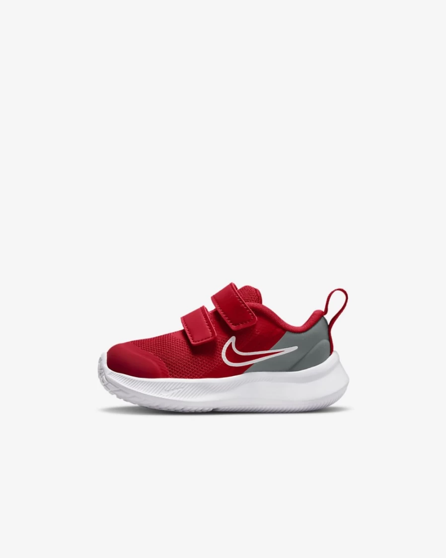 Nike Star Runner 3 Baby Toddler Shoes for Boys & Girls - University Red/Smoke Grey Running Sneakers