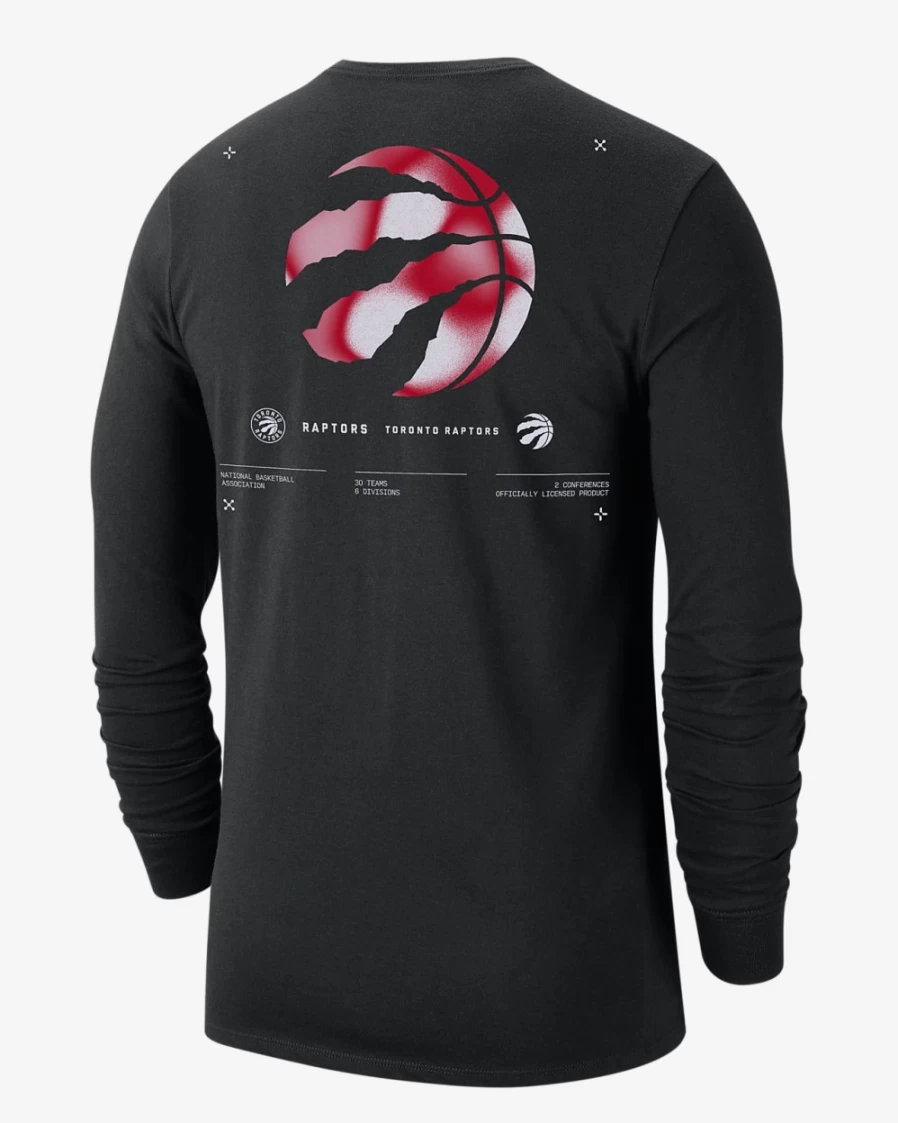 Nike NBA Toronto Raptors Black Long-Sleeve T-Shirt for Men