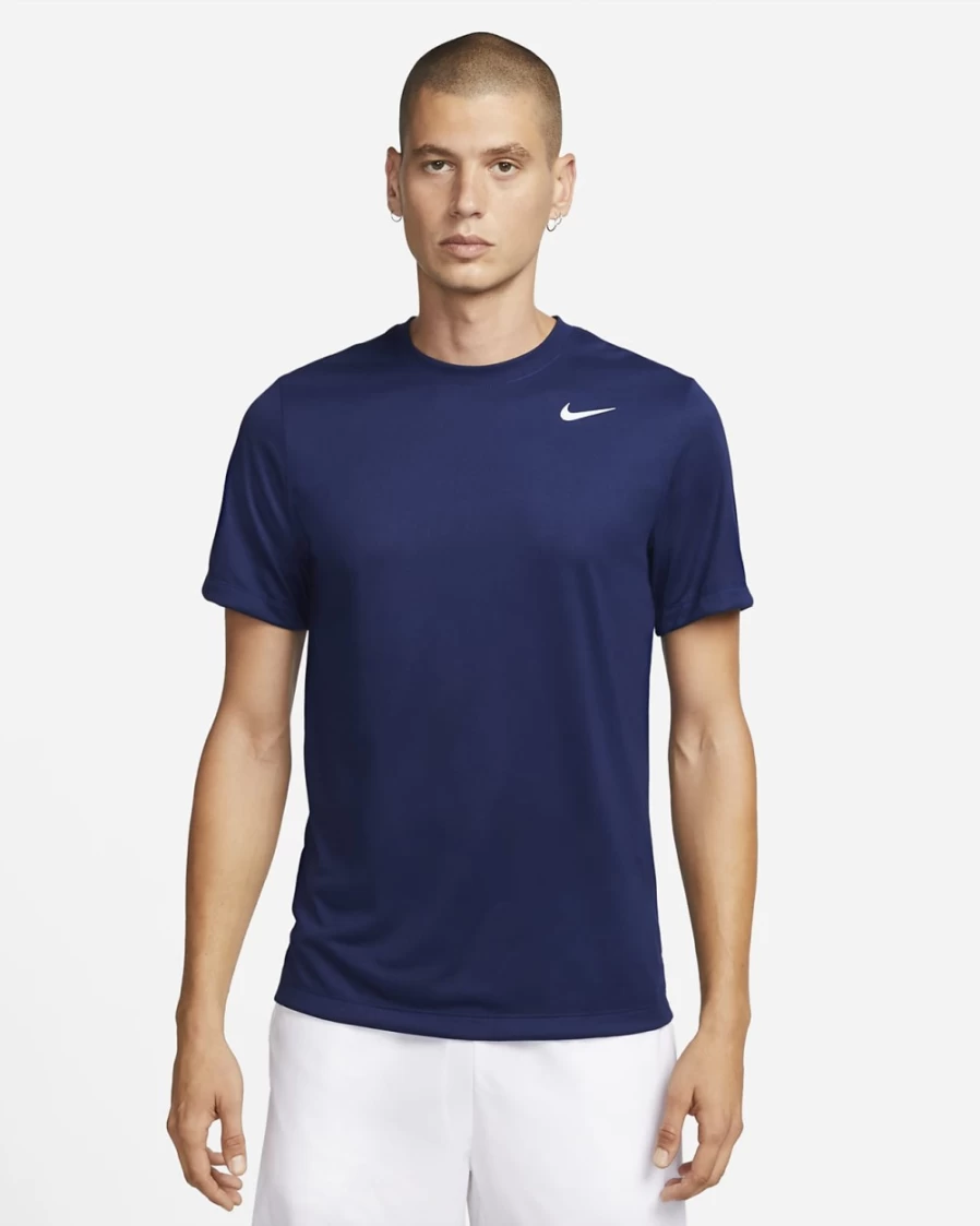 Nike Dri-FIT Legend Men's Training T-Shirt - Blue Void/White - Moisture-Wicking Workout Top