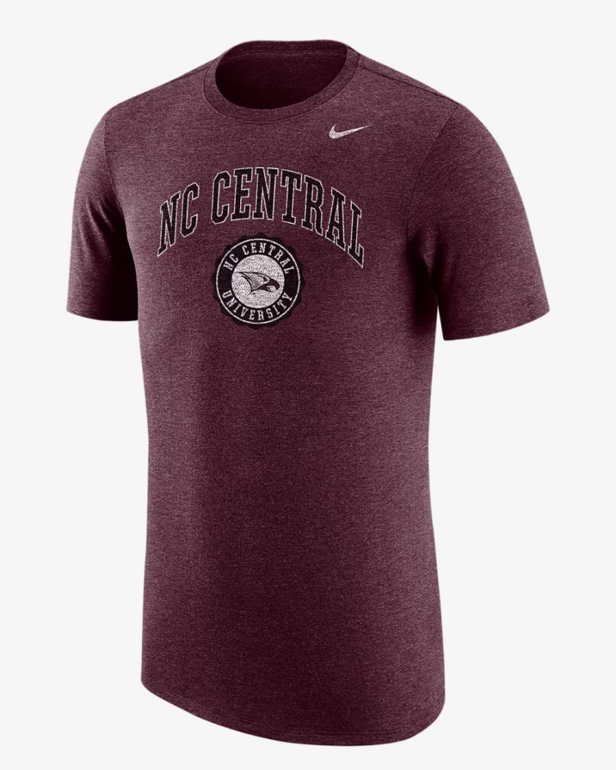 Nike Men's Deep Maroon Heather T-Shirt - North Carolina Central College Apparel