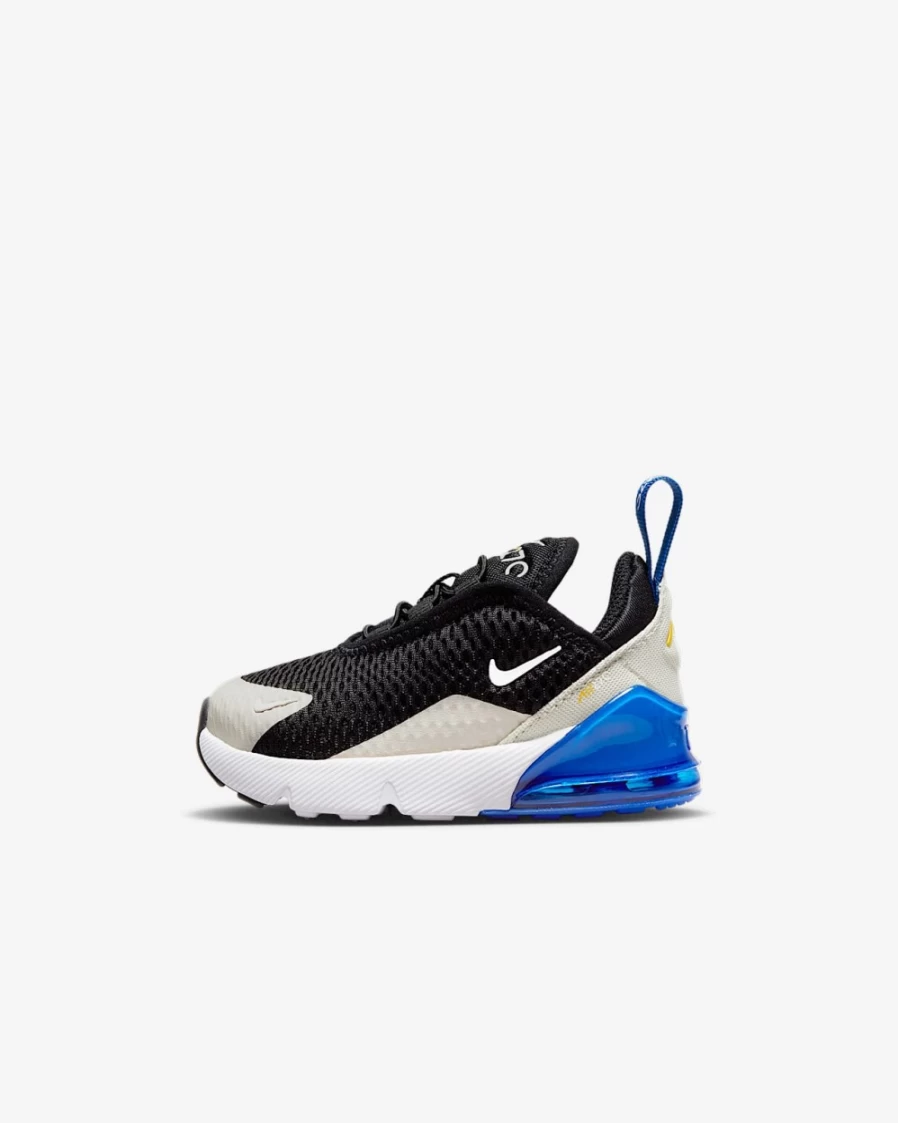 Nike Air Max 270 Toddler Shoes for Boys & Girls - Black/Game Royal/Light Bone/White