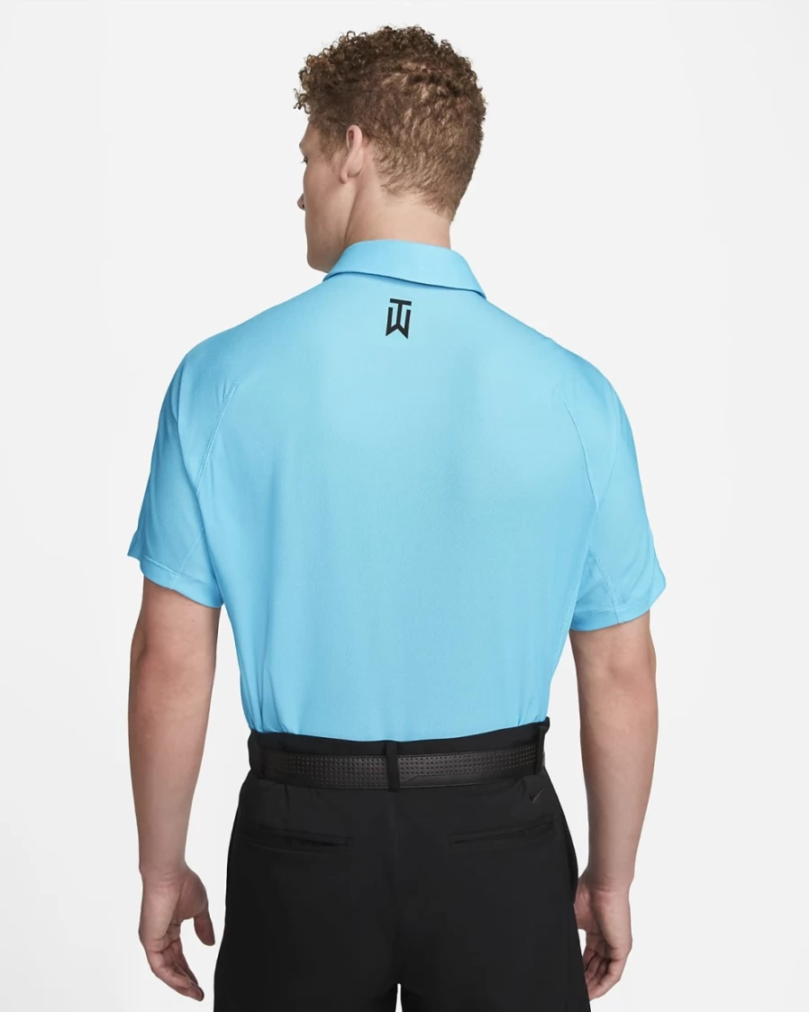 Nike Dri-FIT Tiger Woods Men's Golf Polo Shirt - Baltic Blue/Blue Chill/Black