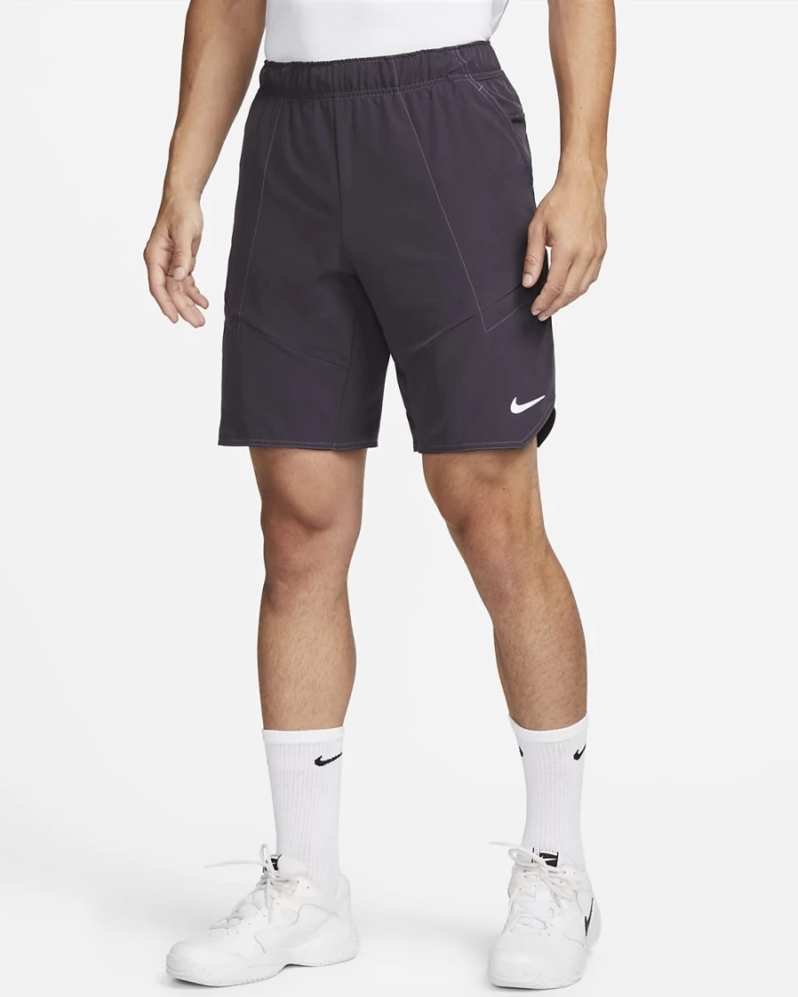 NikeCourt Dri-FIT Advantage Men's Tennis Shorts in Cave Purple & White - Moisture-Wicking Performance Shorts for Men