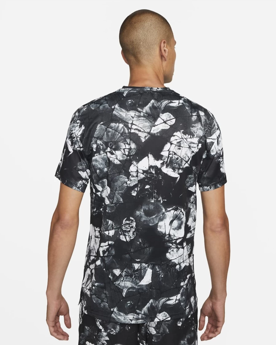 Nike Pro Dri-FIT Men's Training T-Shirt - Black/Coconut Moisture-Wicking Short-Sleeve Top