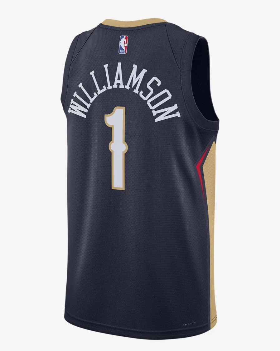 Nike Men's New Orleans Pelicans Icon Edition 2022/23 NBA Swingman Jersey - College Navy Dri-FIT