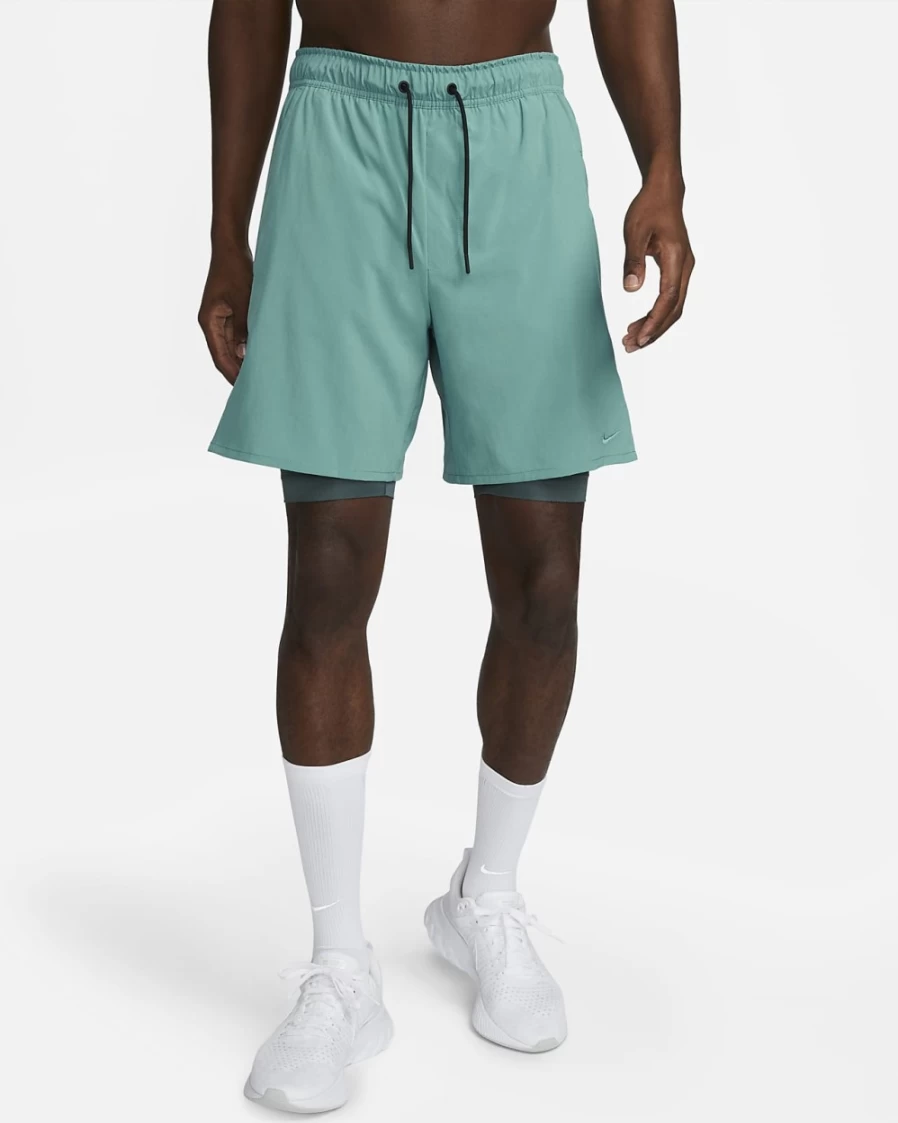 Nike Dri-FIT Unlimited Men's 7" 2-in-1 Versatile Shorts in Mineral Teal/Faded Spruce/Black