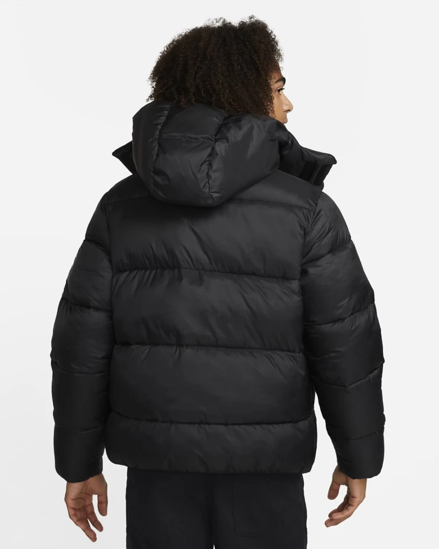 Nike Therma-FIT Men's Puffer Jacket - Black/White, Lightweight Insulated Winter Coat for Men