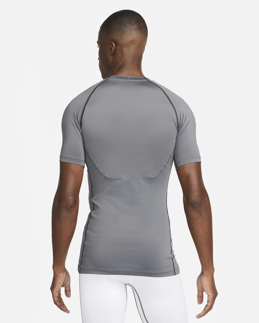 Nike Pro Dri-FIT Men's Tight Fit Short-Sleeve Top - Iron Grey/Black/Black