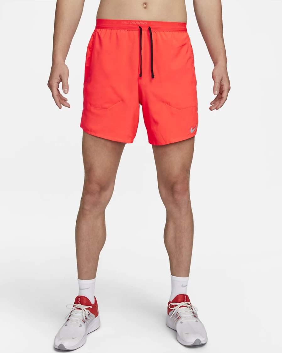 Nike Dri-FIT Stride Men's 7" Unlined Running Shorts in Bright Crimson/Black