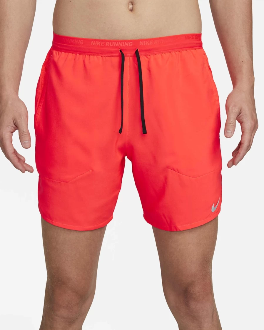 Nike Dri-FIT Stride Men's 7" Unlined Running Shorts in Bright Crimson/Black
