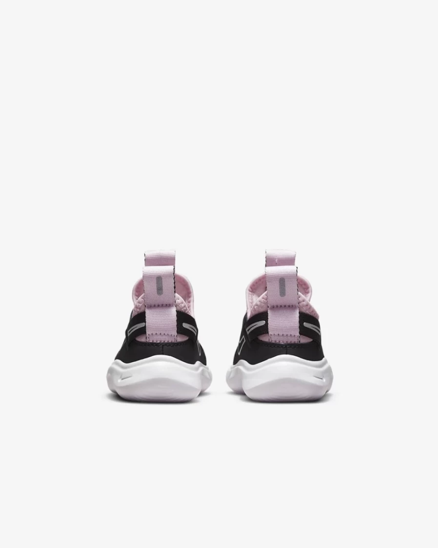 Nike Flex Plus Baby Toddler Shoes for Boys & Girls - Black/Pink Foam/Metallic Silver Athletic Sneakers