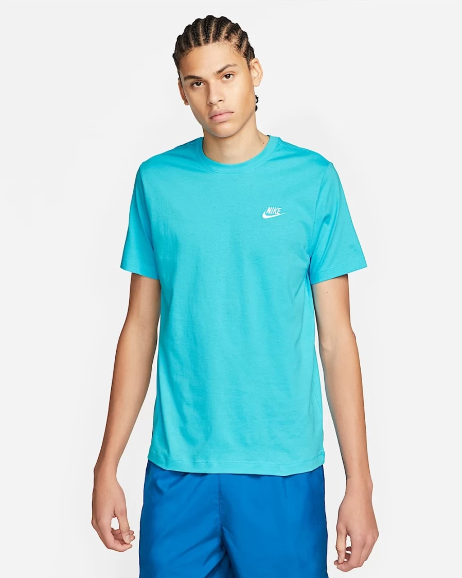 Nike Club Men's T-Shirt - Baltic Blue Sportswear Top