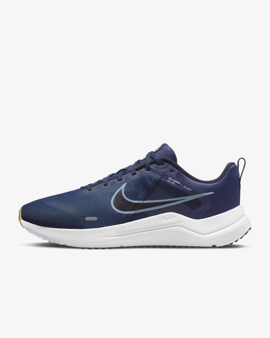 Nike Downshifter 12 Men's Road Running Shoes - Midnight Navy/Dark Obsidian/Pure Platinum/Worn Blue