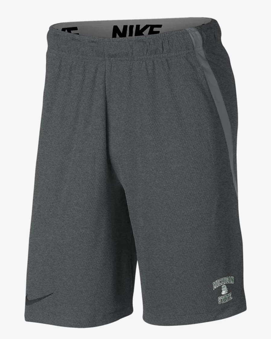 Nike Men's Michigan State Spartans Dark Grey Heather Athletic Shorts
