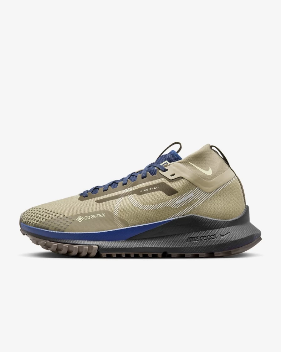Nike Pegasus Trail 4 GORE-TEX Men's Waterproof Trail Running Shoes - Khaki, Light Bone, Ironstone, Citron Tint