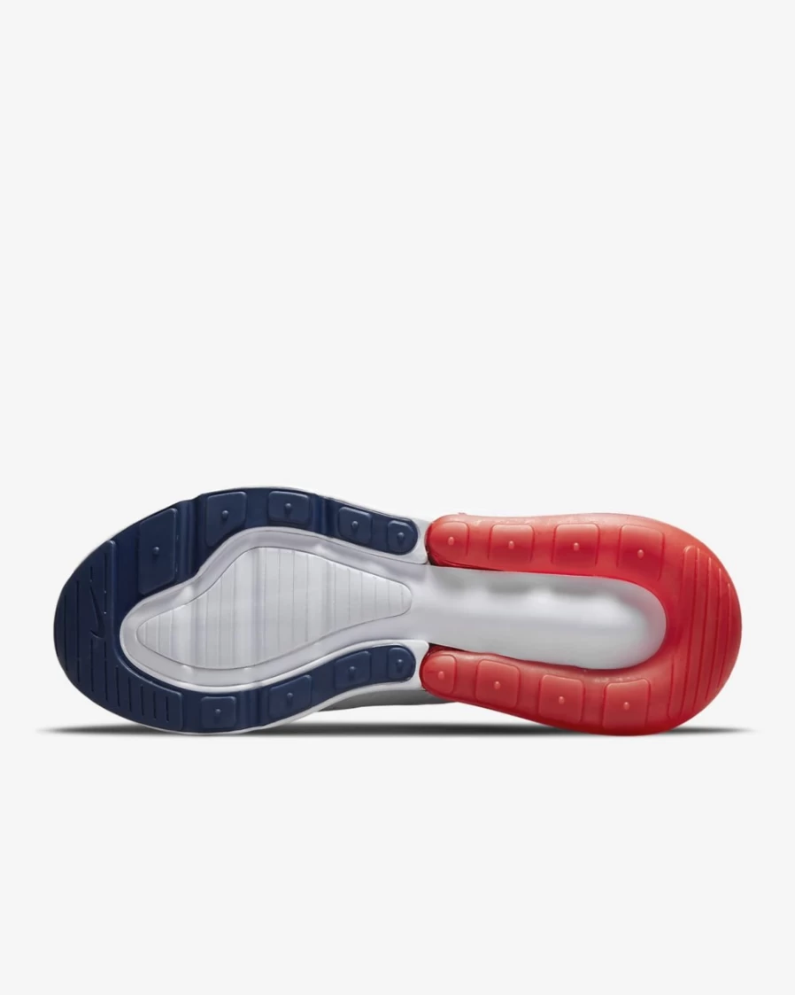 Nike Air Max 270 Men's Running Shoes - White/Midnight Navy/Psychic Blue/Chile Red