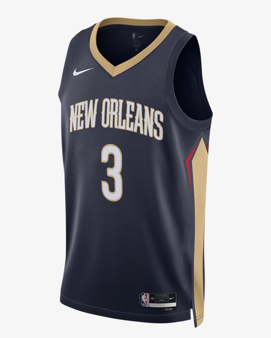 Nike Men's New Orleans Pelicans College Navy Icon Edition 2022/23 NBA Swingman Jersey Dri-FIT