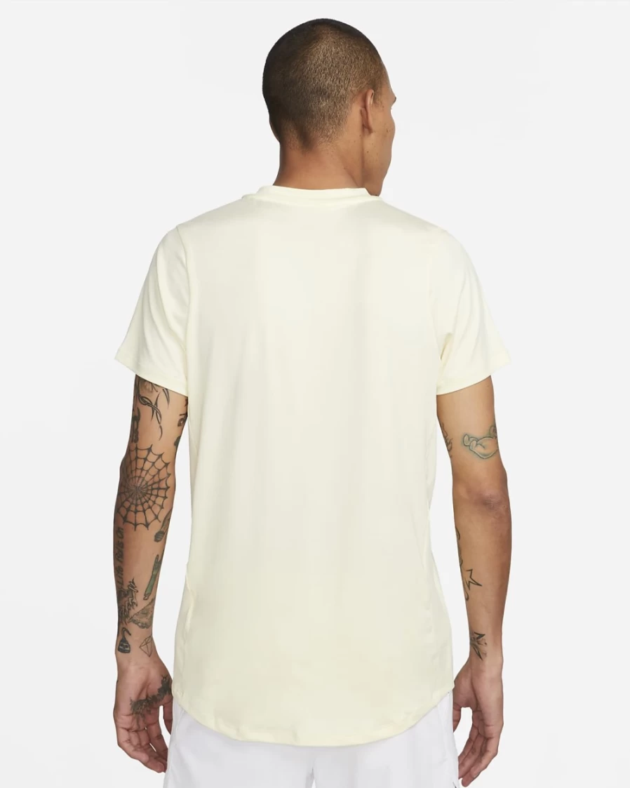 NikeCourt Dri-FIT Advantage Men's Tennis Polo Shirt - Alabaster/Black, Moisture-Wicking Performance Top for Men