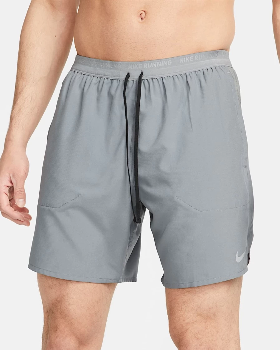Nike Dri-FIT Stride Men's 7" Brief-Lined Running Shorts in Smoke Grey/Black
