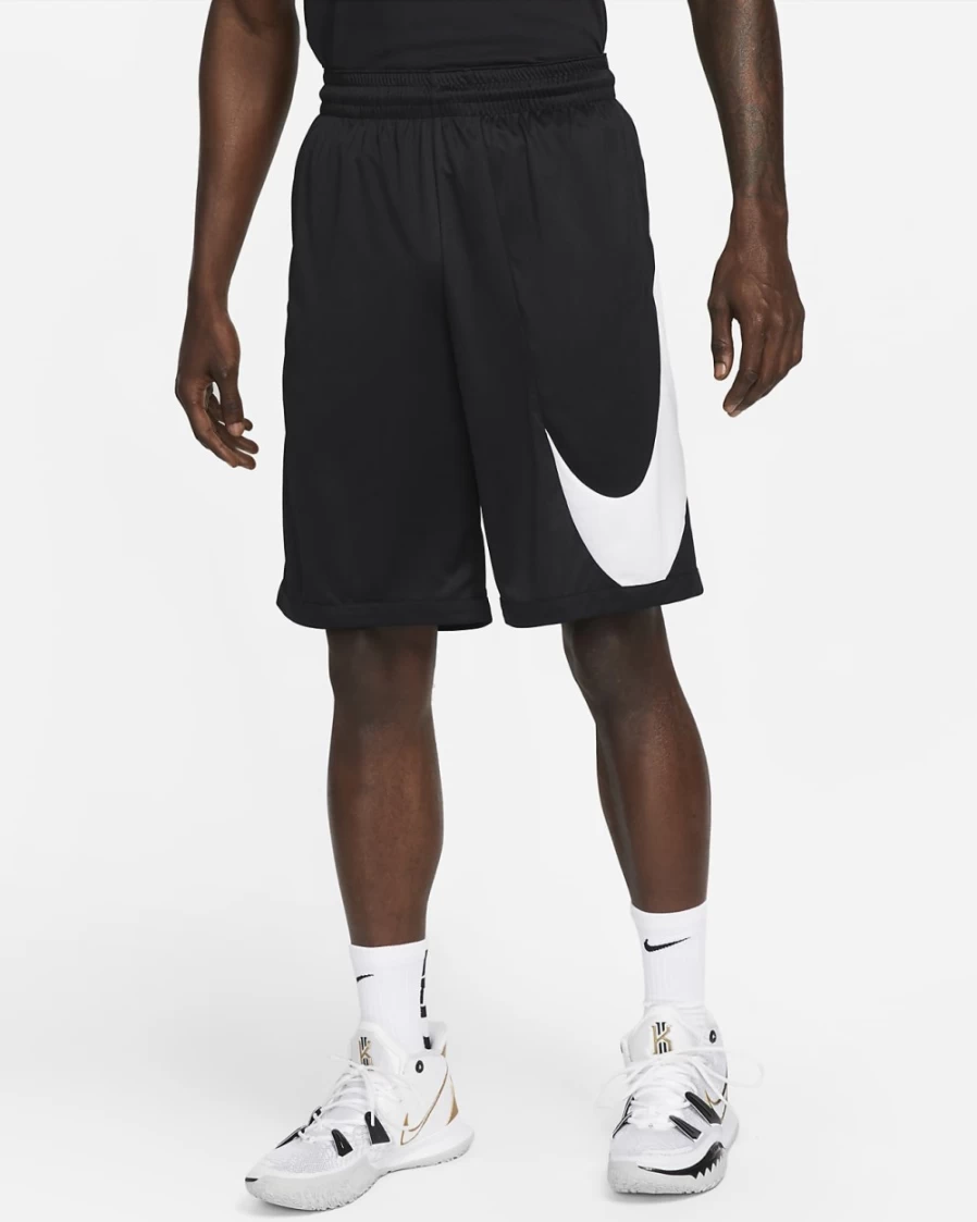 Nike Dri-FIT Men's Basketball Shorts - Black/White - Breathable & Lightweight Performance Shorts for Men