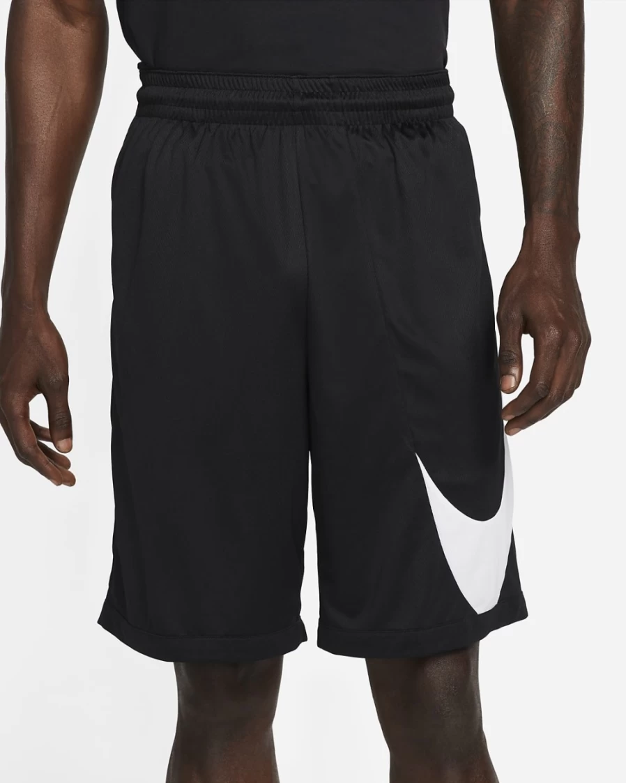Nike Dri-FIT Men's Basketball Shorts - Black/White - Breathable & Lightweight Performance Shorts for Men