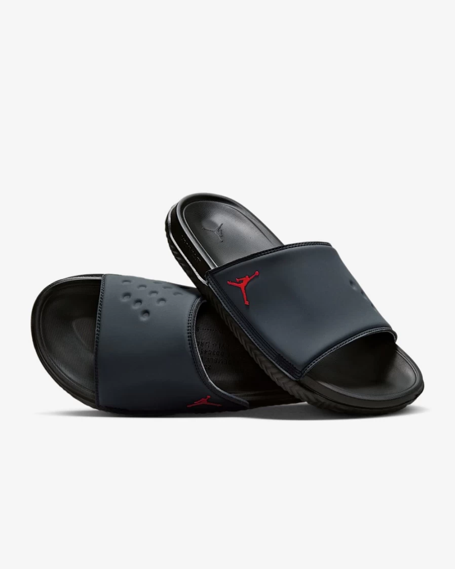 Nike Jordan Play Men's Slides - Anthracite, Black, Cool Grey, University Red