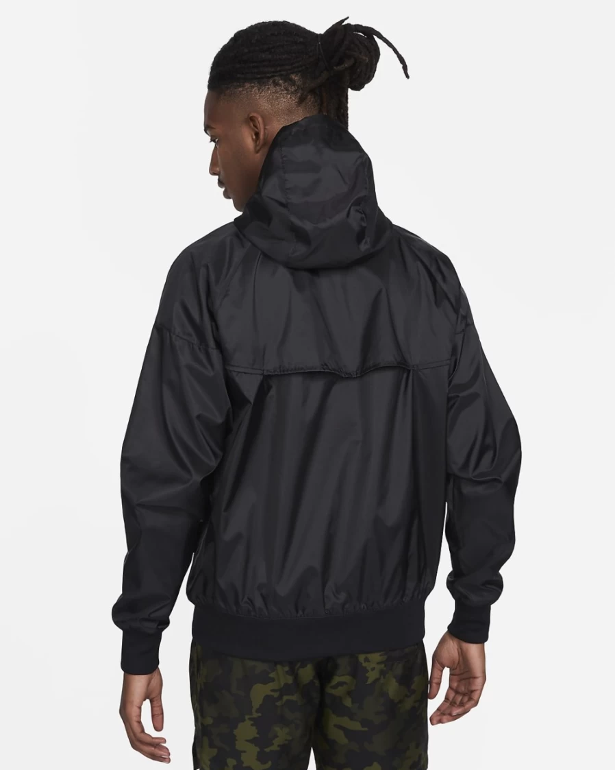 Nike Men's Sportswear Windrunner Hooded Jacket - Black/White