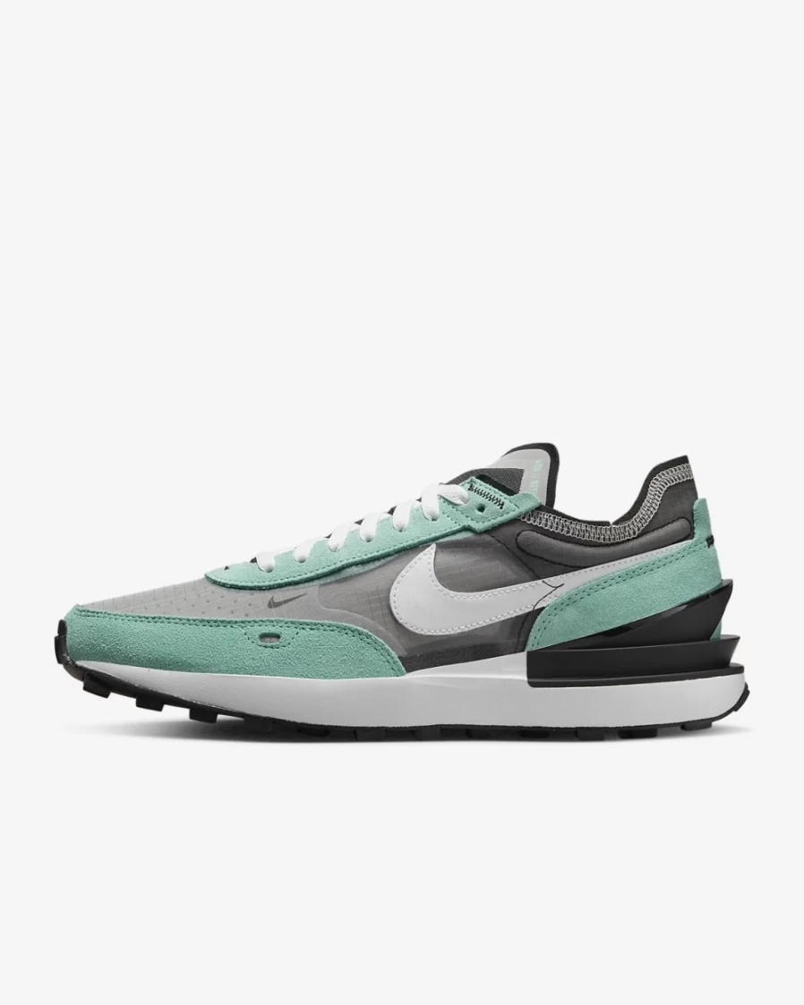 Nike Waffle One SE Men's Sneakers - Black/Light Menta/White Running Shoes