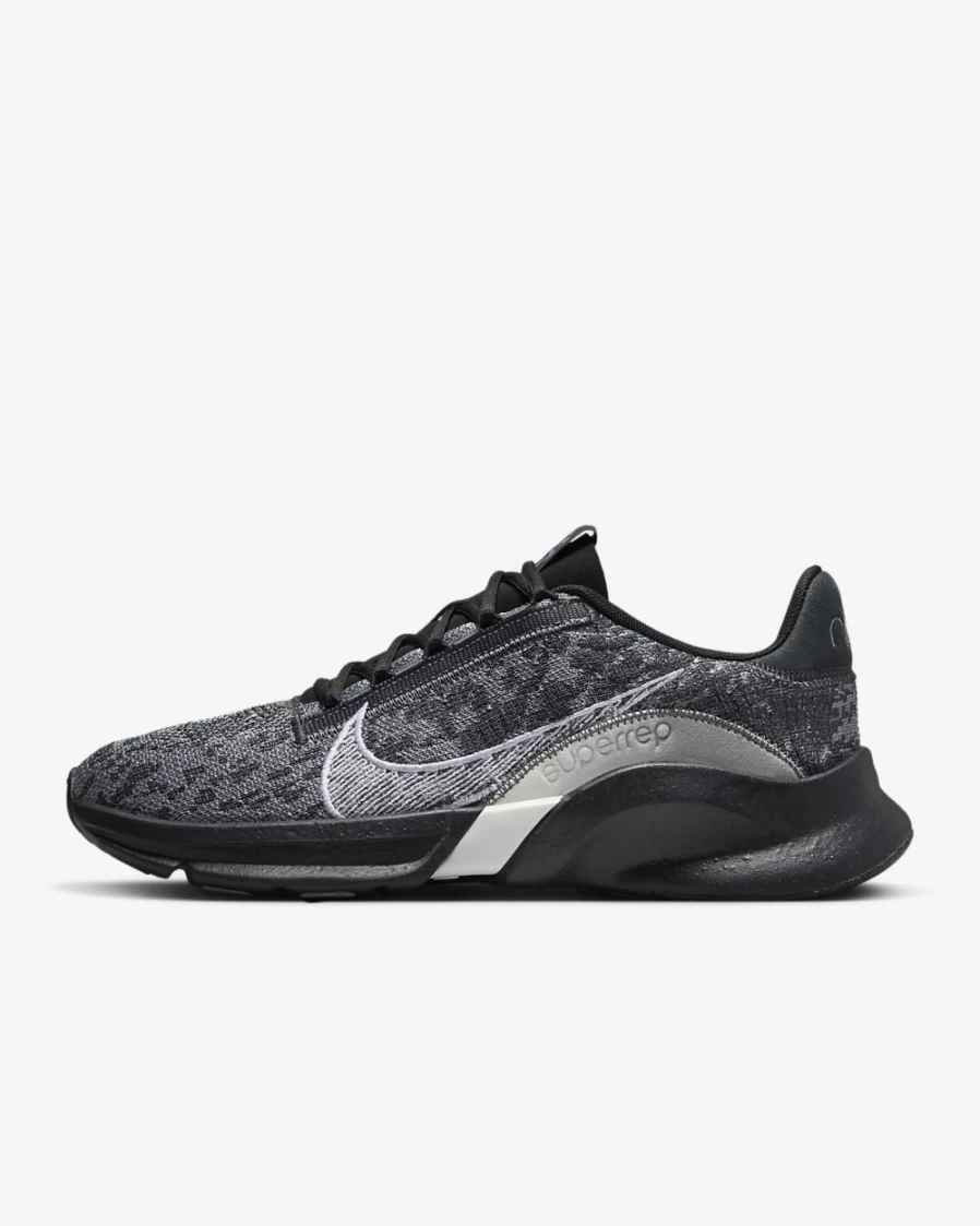 Nike SuperRep Go 3 Next Nature Flyknit Men's Training Shoes - Anthracite/Black/Cool Grey/White