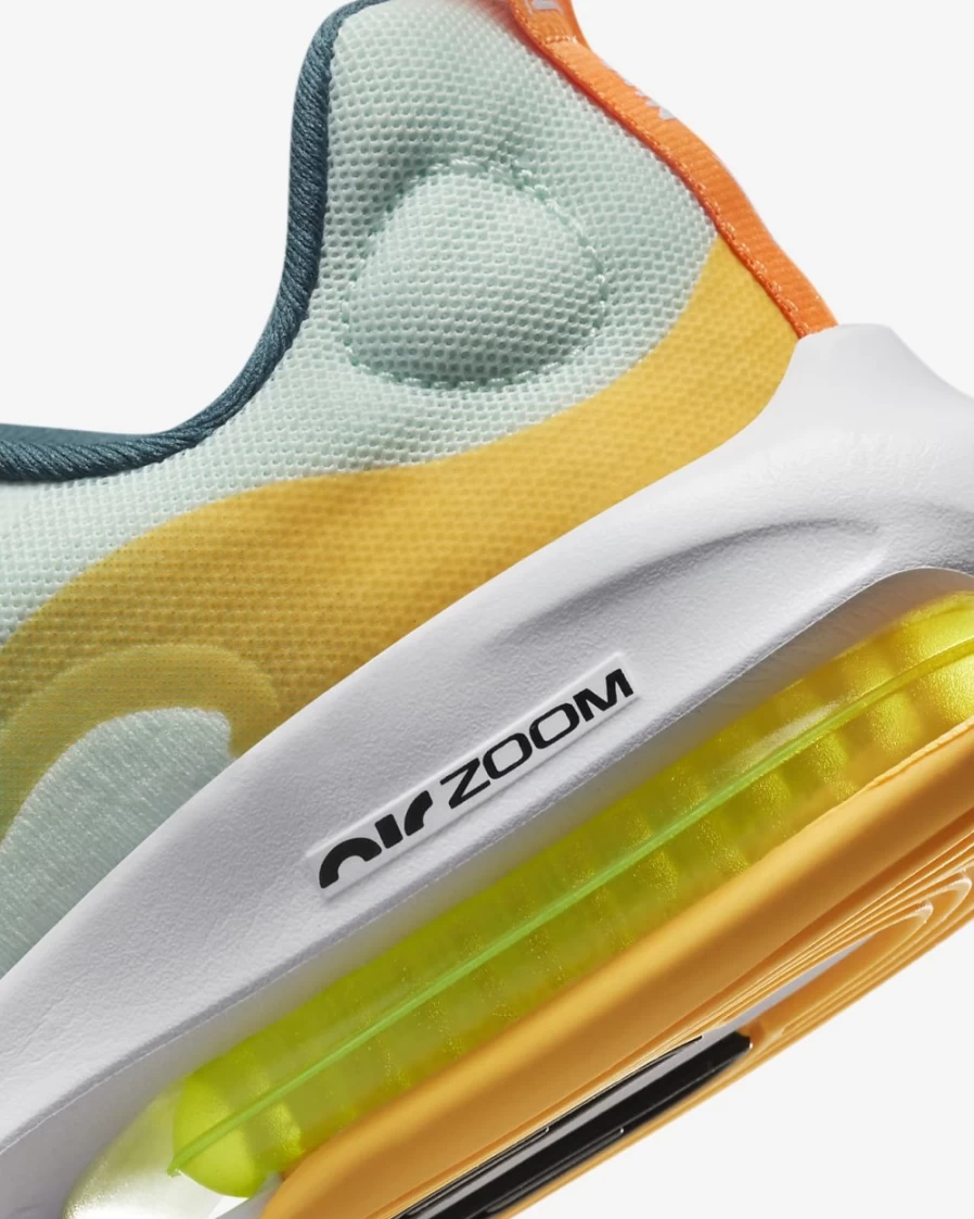 Nike Air Zoom Arcadia 2 Barely Green/White/Laser Orange/Black Big Kids' Road Running Shoes for Boys and Girls