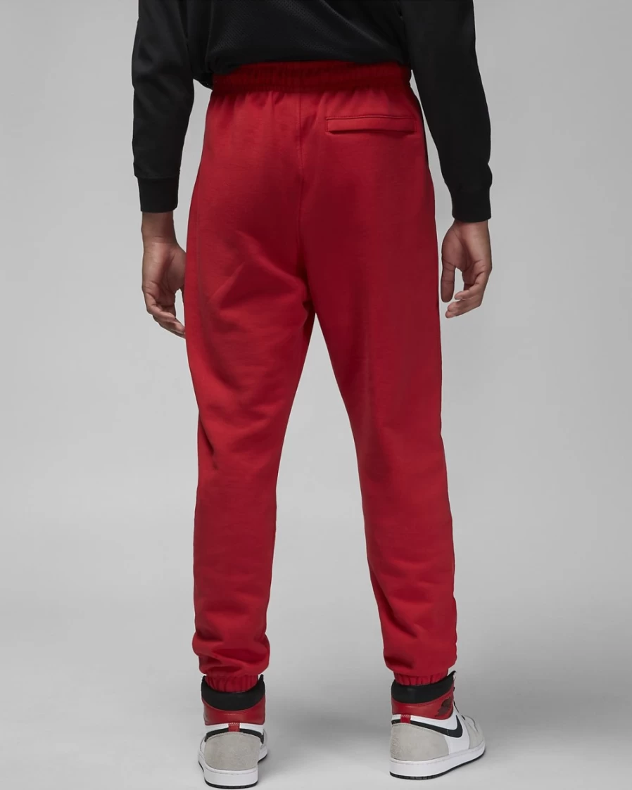 Nike Jordan Flight Fleece Men's Pants - Fire Red/Sail, Comfortable Athletic Joggers for Men