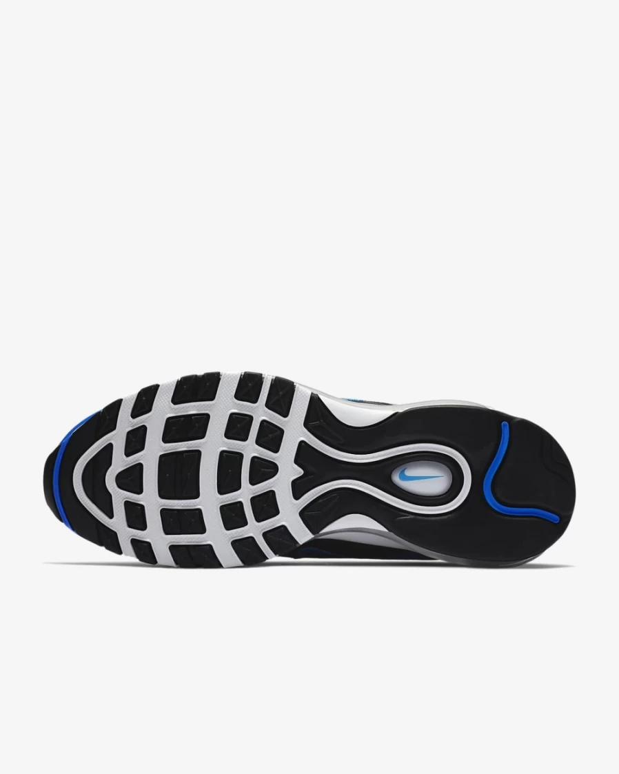 Nike Air Max 97 Men's Shoes - Black/Wolf Grey/White/Blue Nebula Running Sneakers for Men