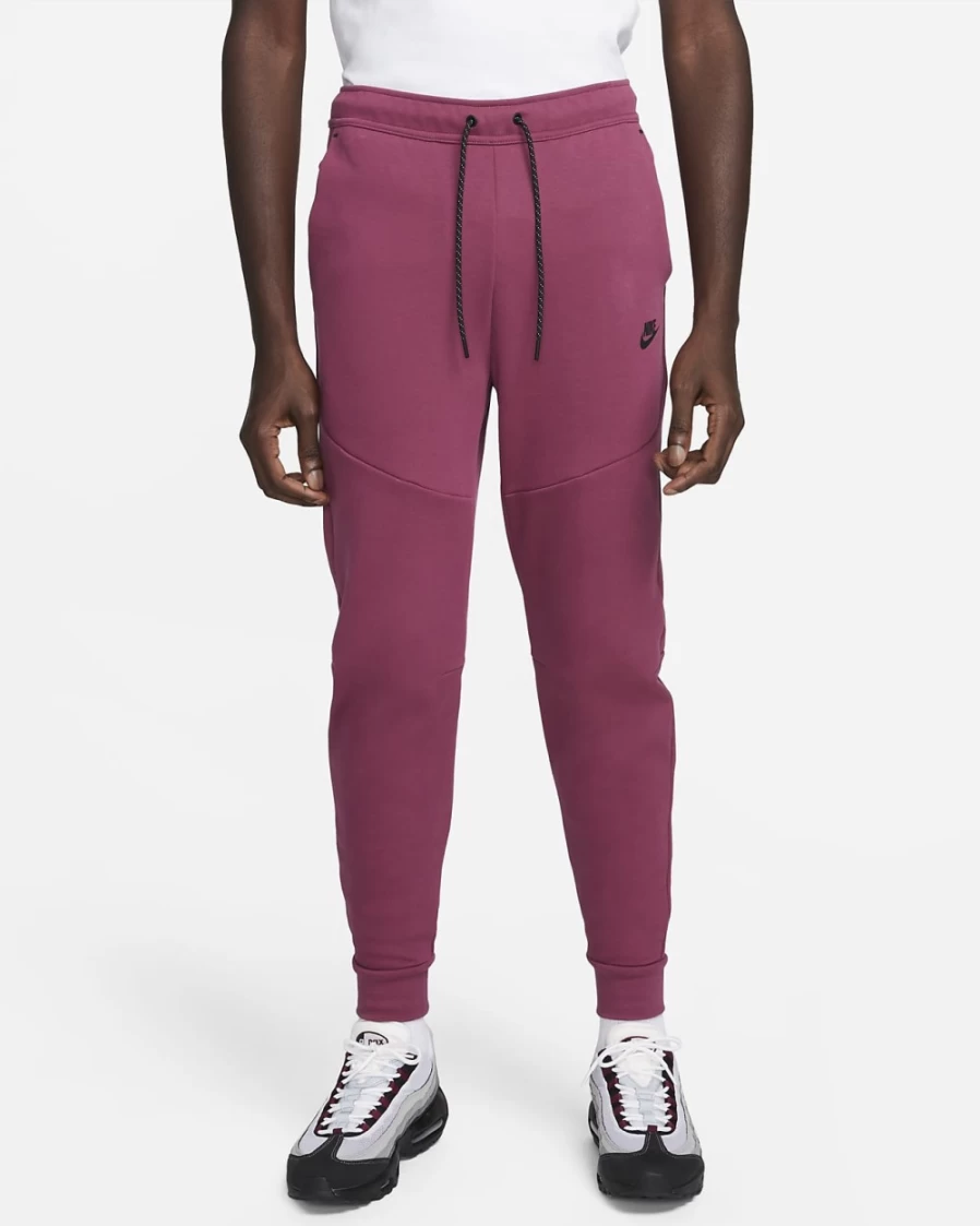 Nike Men's Tech Fleece Joggers - Rosewood/Black, Comfortable Sportswear Pants