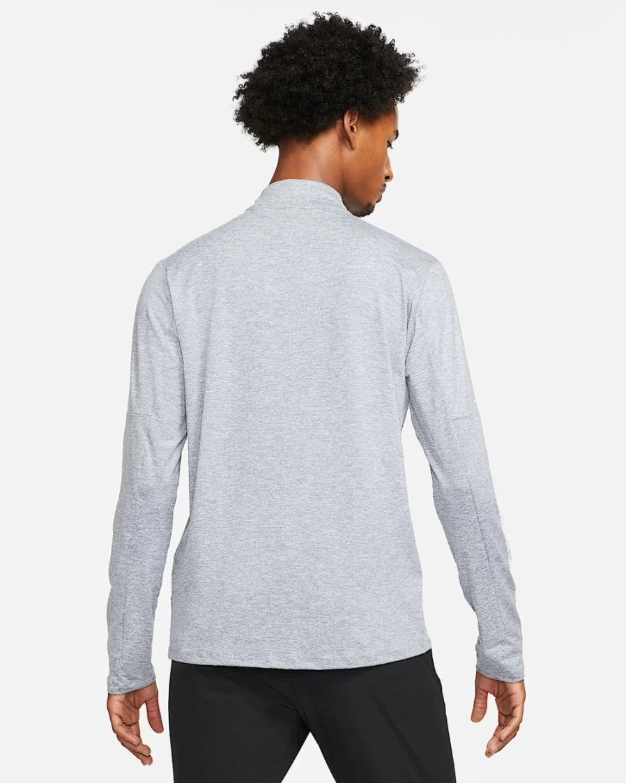 Nike Dri-FIT Element Men's 1/4-Zip Running Top - Smoke Grey/Grey Fog - Moisture-Wicking Performance Shirt
