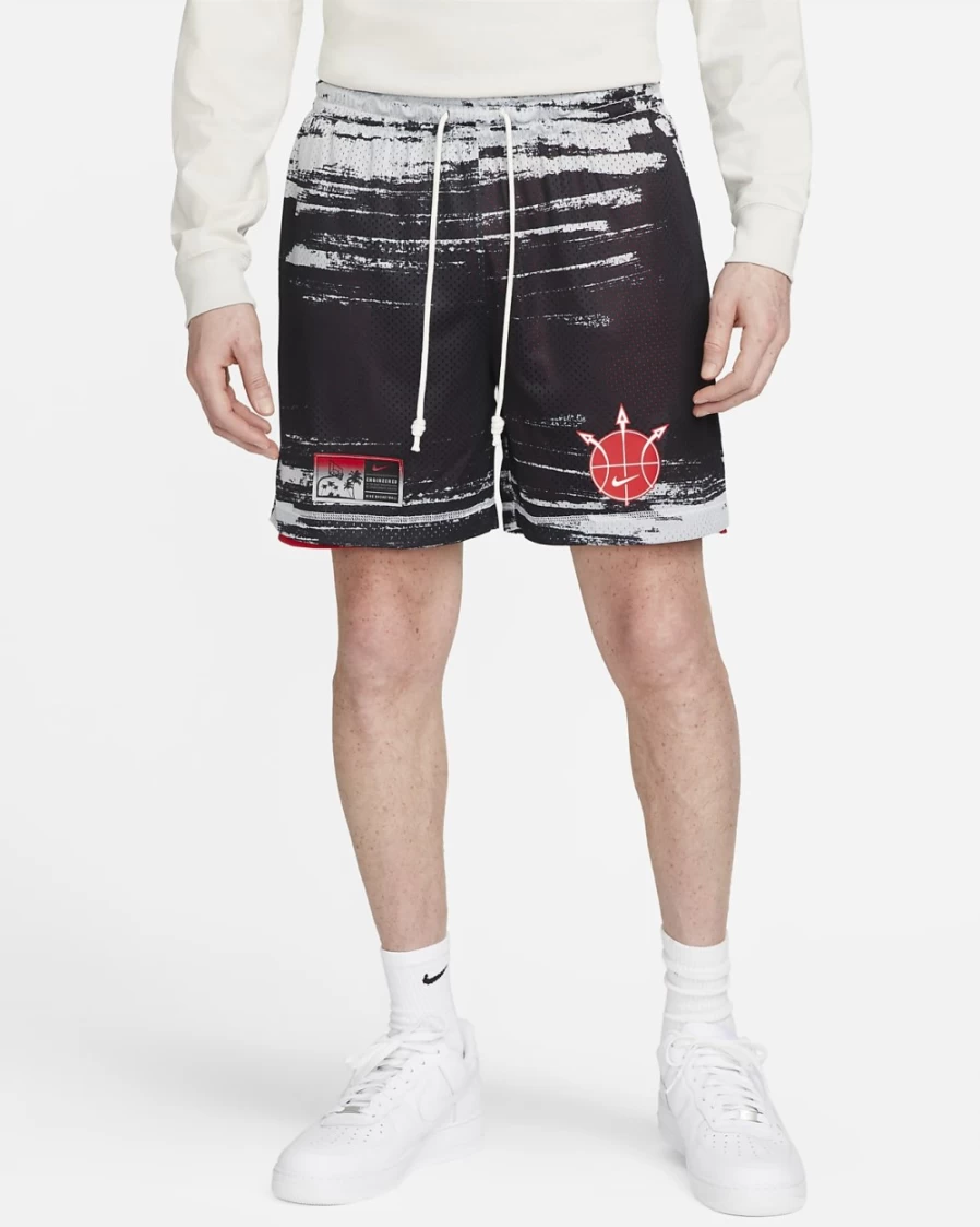 Nike Men's Standard Issue Mesh Basketball Shorts - Black/University Red