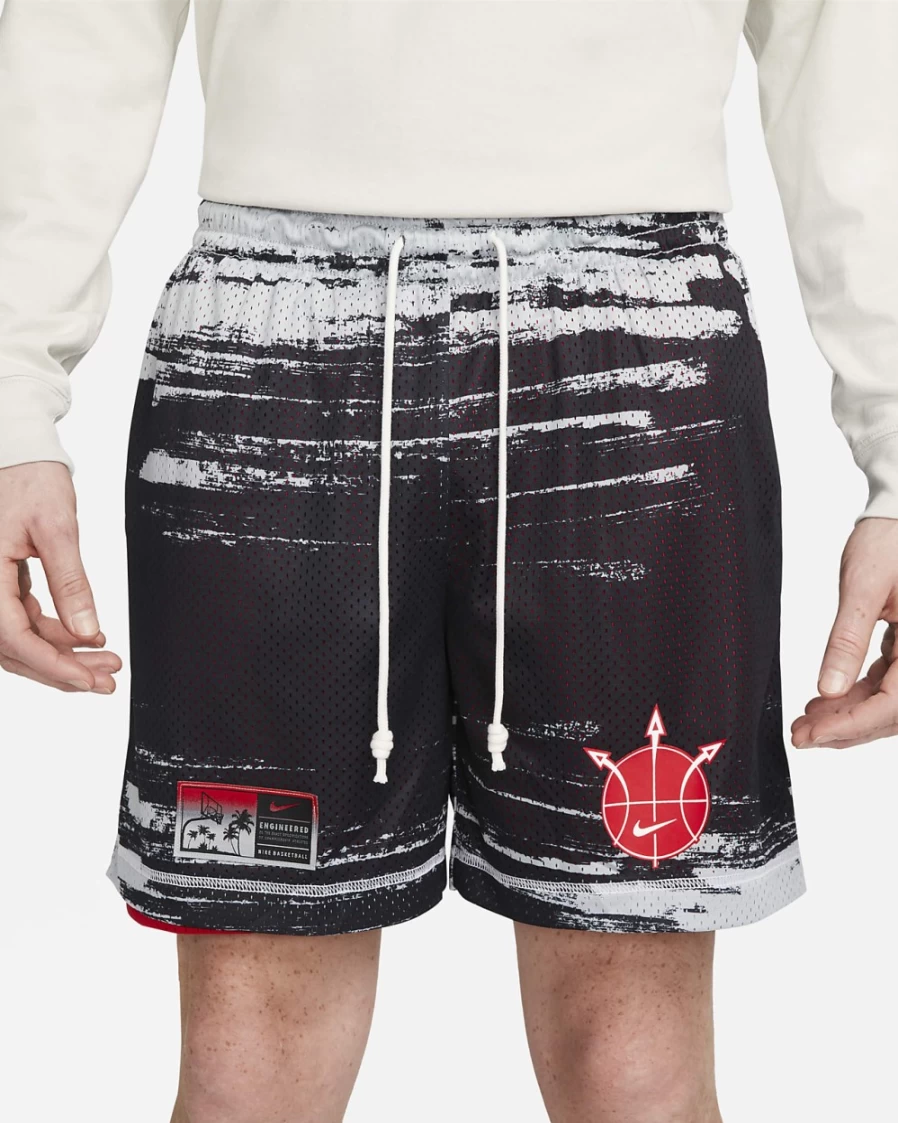 Nike Men's Standard Issue Mesh Basketball Shorts - Black/University Red